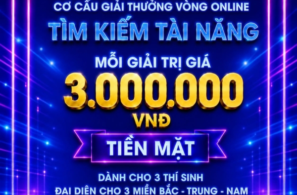 CƠ CẤU GIẢI THƯỞNG HẤP DẪN VÒNG ONLINE – GIỌNG HÁT TRẺ TOÀN QUỐC 2026